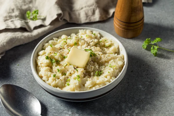 Homemade Pureed Mashed Potatoes Butter Cream — Stock Photo, Image