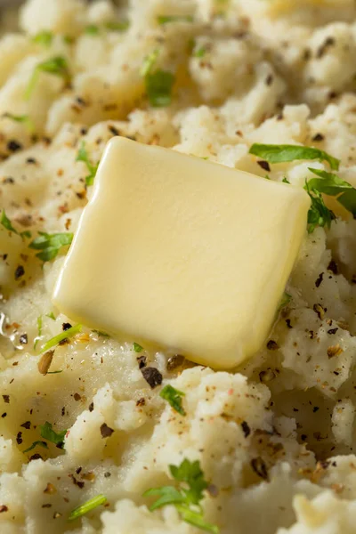 Homemade Pureed Mashed Potatoes Butter Cream — Stock Photo, Image