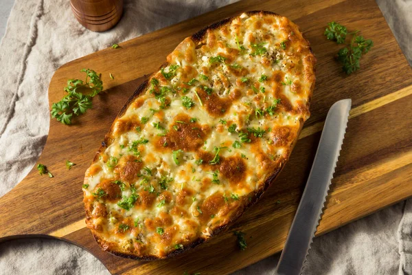 Homemade Cheesy Bread French Loaf Garlic — Stock Photo, Image