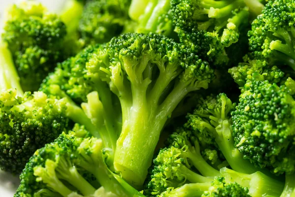 Homemade Warm Steamed Broccoli Salt Pepper — Stock Photo, Image