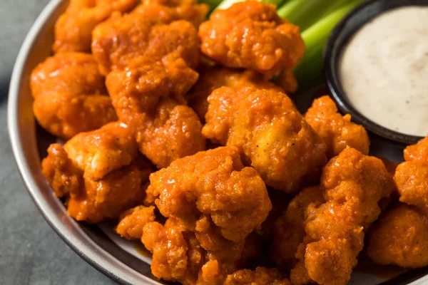 Alas Pollo Búfalo Deshuesadas Fritas Caseras Con Aderezo Rancho — Foto de Stock