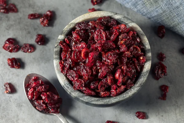 Cranberries Secas Orgânicas Saudáveis Uma Tigela — Fotografia de Stock