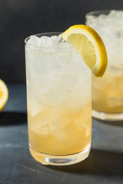 Bebida Refrescante Lemon Rum Collins Com Água Com Gás — Fotografia de Stock