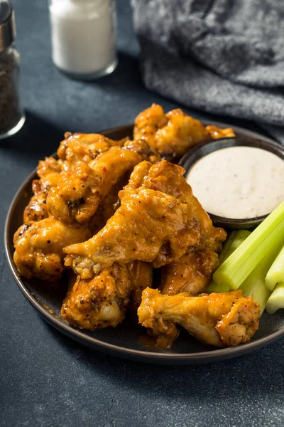 Homemade Peri Chicken Wings Ranch Celery — 스톡 사진