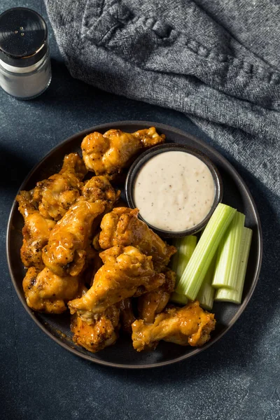 Homemade Peri Chicken Wings with Ranch and Celery