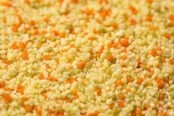 Couscous Marroquino Orgânico Cru Uma Tigela — Fotografia de Stock