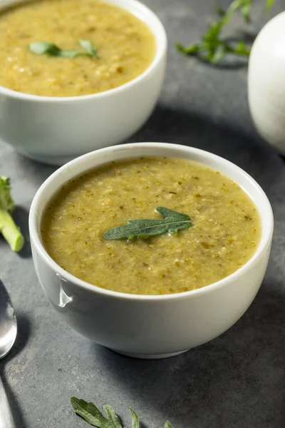 Sopa Sana Brócoli Rúcula Tazón —  Fotos de Stock