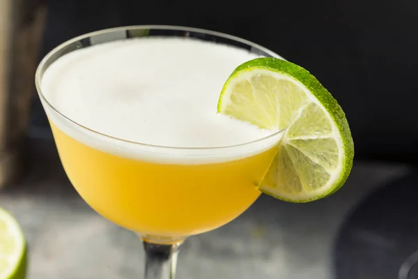 Boozy Rum Pineapple Hotel Nacional Cocktail Lime — 스톡 사진