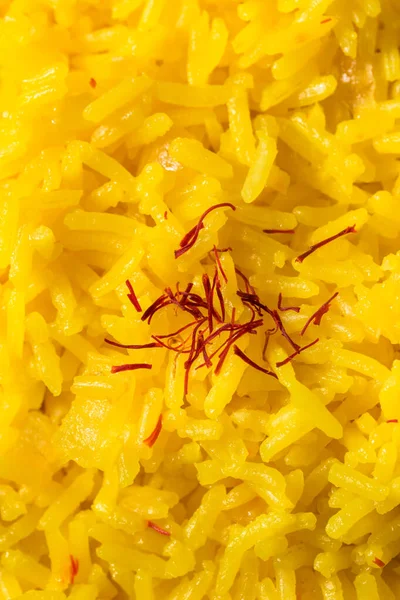Domácí Zdravé Šafrán Rýže Míse — Stock fotografie