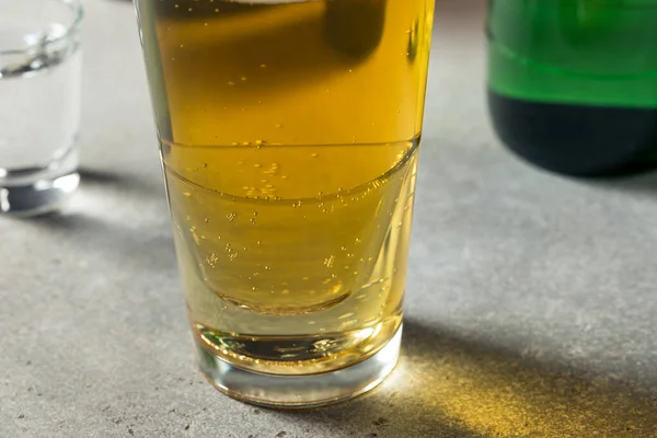 Boozy Refreshing Soju Bomb Cocktail Beer — Stockfoto