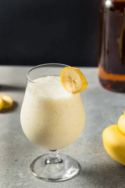 Boozy Refreshing Frozen Banana Daiquiri Rum Lemon — Photo