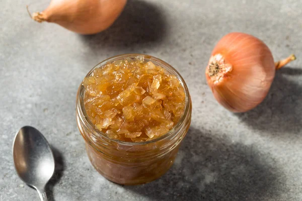 Домашний Здоровый Shallot Jam Банке — стоковое фото