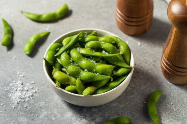 Organic Green Edamame Beans with Sea Salt clipart