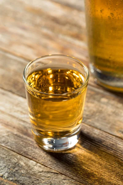 Refreshing Boozy Chicago Handshake Beer Shot Ready Drink — Stock Photo, Image