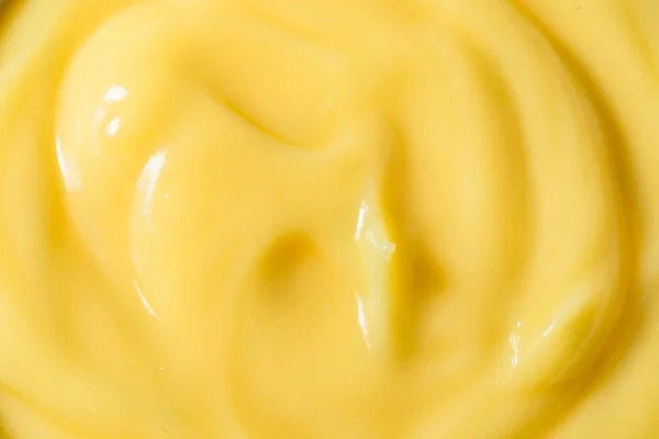 Zelfgemaakte Gele Vanillepudding Eten Voor Het Dessert — Stockfoto