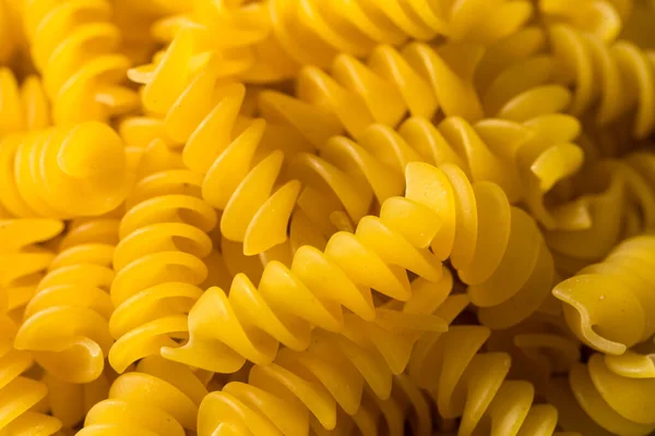 Dry Yellow Organic Rotini Pasta Bowl — Stock Photo, Image