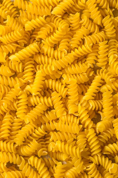 Pasta Rotini Ecológica Amarilla Seca Cuenco —  Fotos de Stock