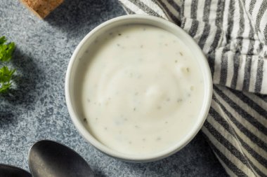 Homemade Organic Ranch Dressing in a Bowl clipart