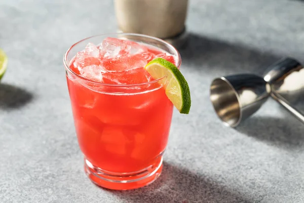 Boozy Mexican Firing Squad Tequila Cocktail Mit Limetten Und Bitter — Stockfoto