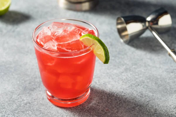 Boozy Mexican Firing Squad Tequila Cocktail Mit Limetten Und Bitter — Stockfoto