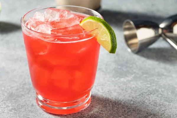 Boozy Mexican Firing Squad Tequila Cocktail Mit Limetten Und Bitter — Stockfoto