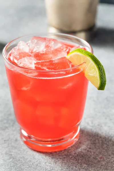 Boozy Mexican Firing Squad Tequila Cocktail Mit Limetten Und Bitter — Stockfoto