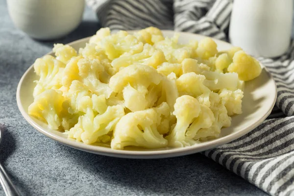 Homemade Organic Steamed Cauliflower Ready Eat — Stock Photo, Image