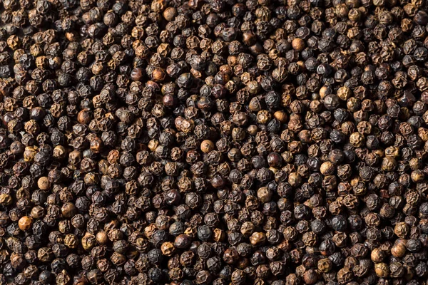 Granos Pimienta Negra Orgánica Cruda Tazón —  Fotos de Stock