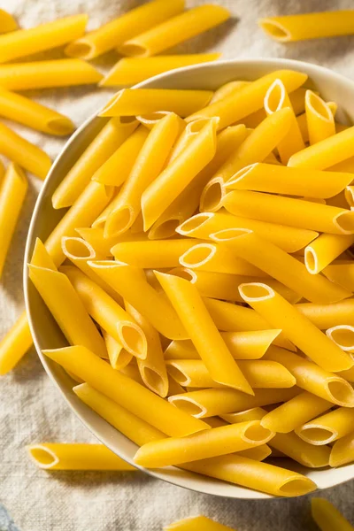 Zelfgemaakte Italiaanse Dry Mostaccioli Pasta Een Schaal — Stockfoto