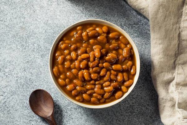 Zelfgemaakte Gezonde Bakken Bonen Een Kom — Stockfoto