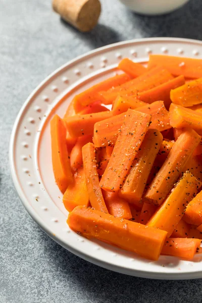 Zanahorias Vapor Caseras Saludables Listas Para Comer —  Fotos de Stock