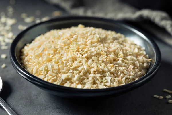 Tempero Cebola Picada Seco Orgânico Saudável Uma Tigela — Fotografia de Stock