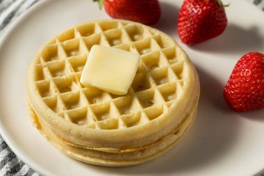 Tereyağlı Kahvaltı İçin Sağlıklı Pişirilmiş Donmuş Waffle