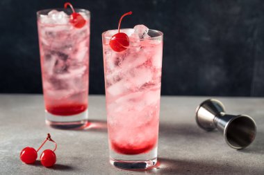 Boozy Refreshing Dirty Shirley Cocktail with Grenadine clipart