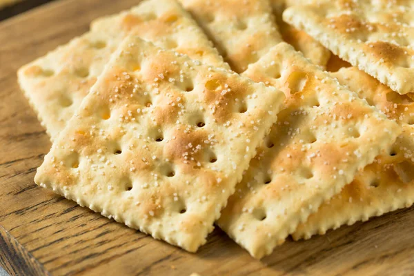 Galletas Soda Saladas Caseras Saludables Listas Para Comer — Foto de Stock