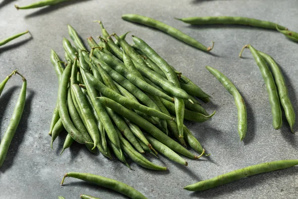 Frijoles Verdes Franceses Crudos Orgánicos Sanos Listos Para Cocinar — Foto de Stock
