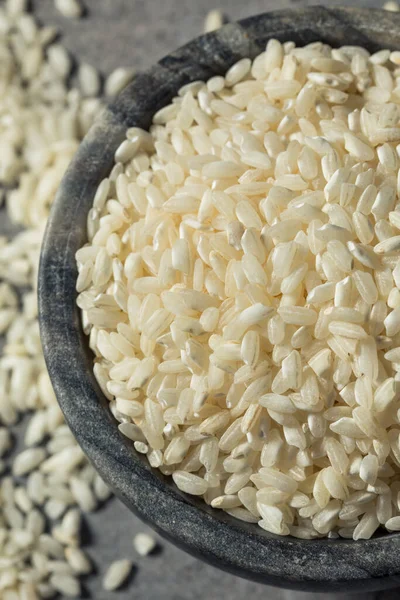 Arroz Arborio Orgânico Branco Cru Pronto Para Cozinhar — Fotografia de Stock