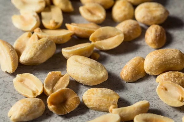 Healthy Roasted Salted Shelled Peanuts Bowl — Stock Photo, Image