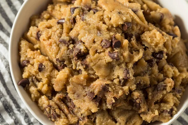 Zelfgemaakte Eetbare Chocolade Chip Cookie Dough Klaar Eten — Stockfoto