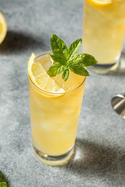 Drank Verfrissend Harde Bourbon Limonade Met Munt — Stockfoto