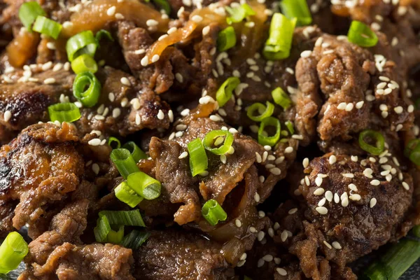 Homemade Korean Beef Bulgogi Bbq Sesame Seeds — стокове фото