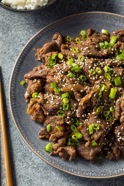 Susam tohumlu ev yapımı Kore bifteği Bulgogi Barbekü