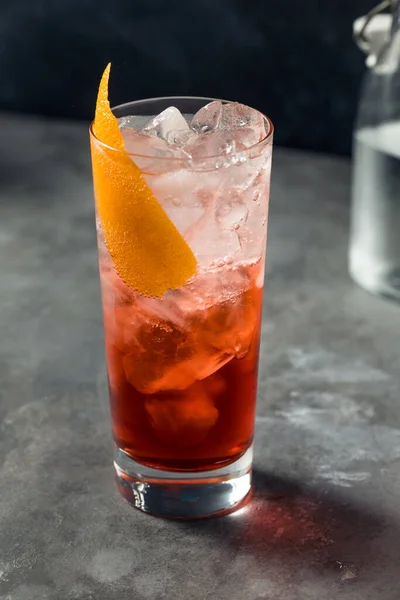 Boozy Refreshing Americano Cocktail Soda Vermouth — 스톡 사진