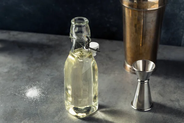 Sucre Fait Maison Sirop Simple Dans Une Bouteille — Photo