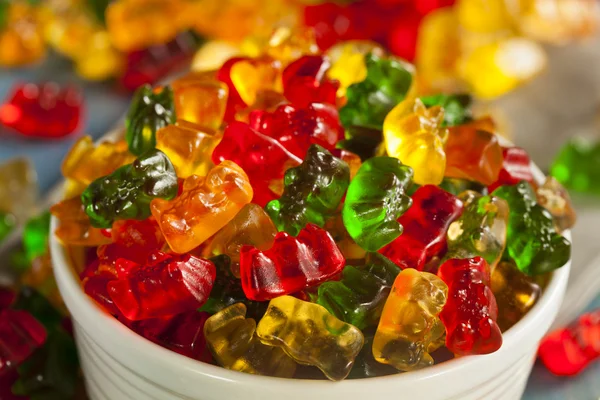 Ursos coloridos de goma frutada — Fotografia de Stock