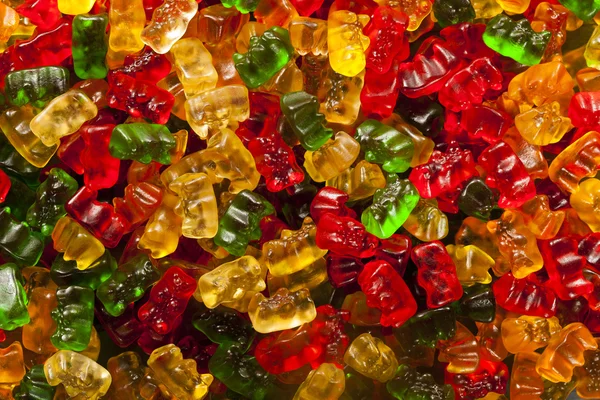 Ursos coloridos de goma frutada — Fotografia de Stock