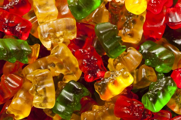 Kolorowe owocowy gummy niedźwiedzie — Zdjęcie stockowe