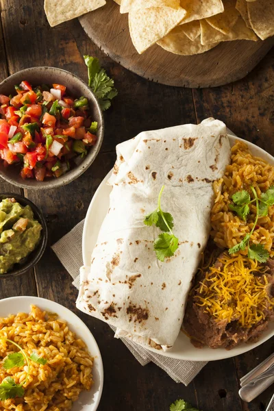 Homemade Giant Beef Burrito — Stock Photo, Image