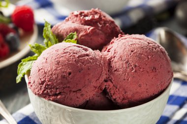 ev yapımı organik berry sorbe dondurma