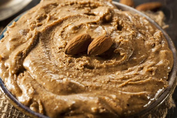 Raw Organic Almond Butter — Stock Photo, Image